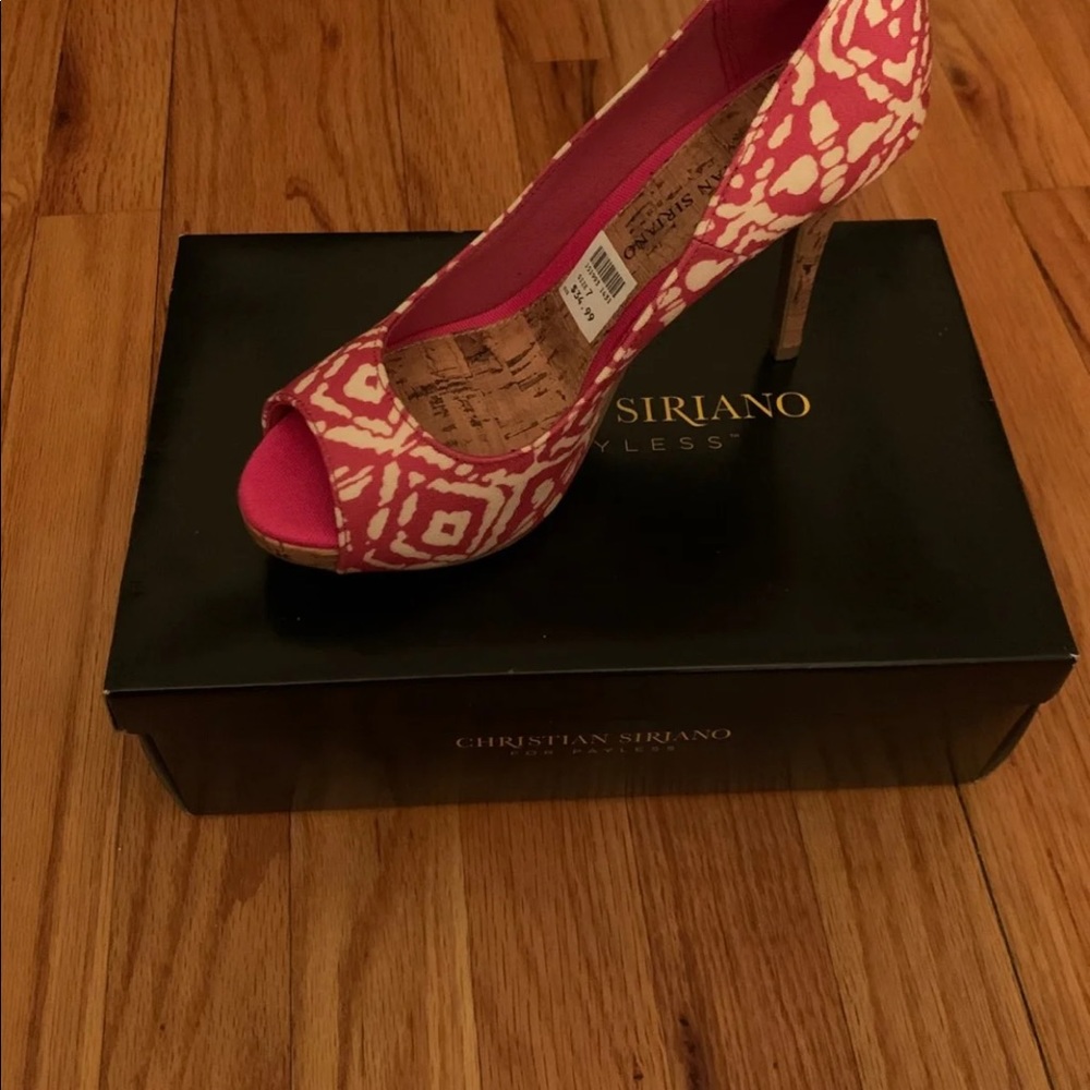 Pink and White Pumps